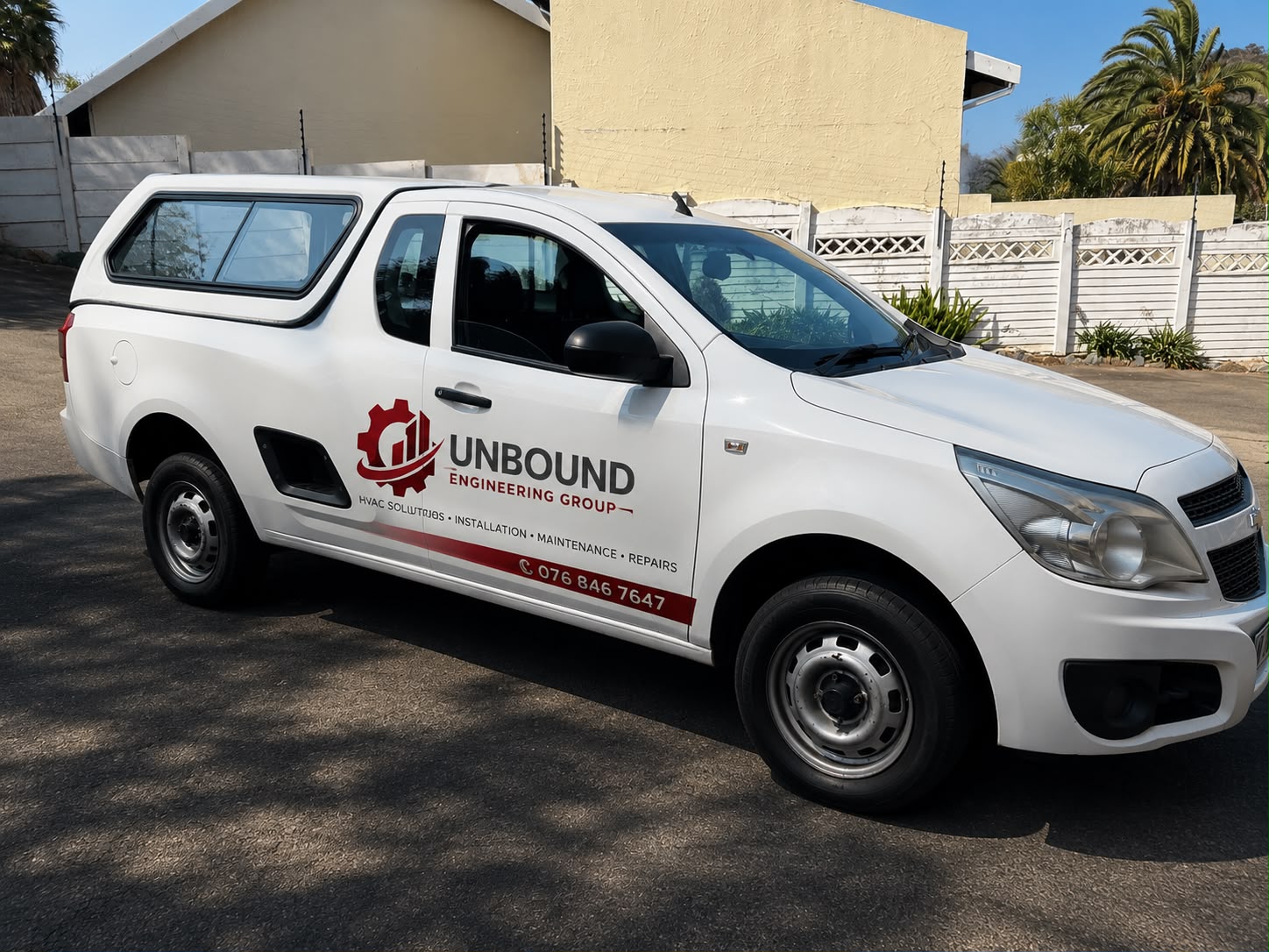 The Unbound Engineering Group bakkie on site in Gauteng